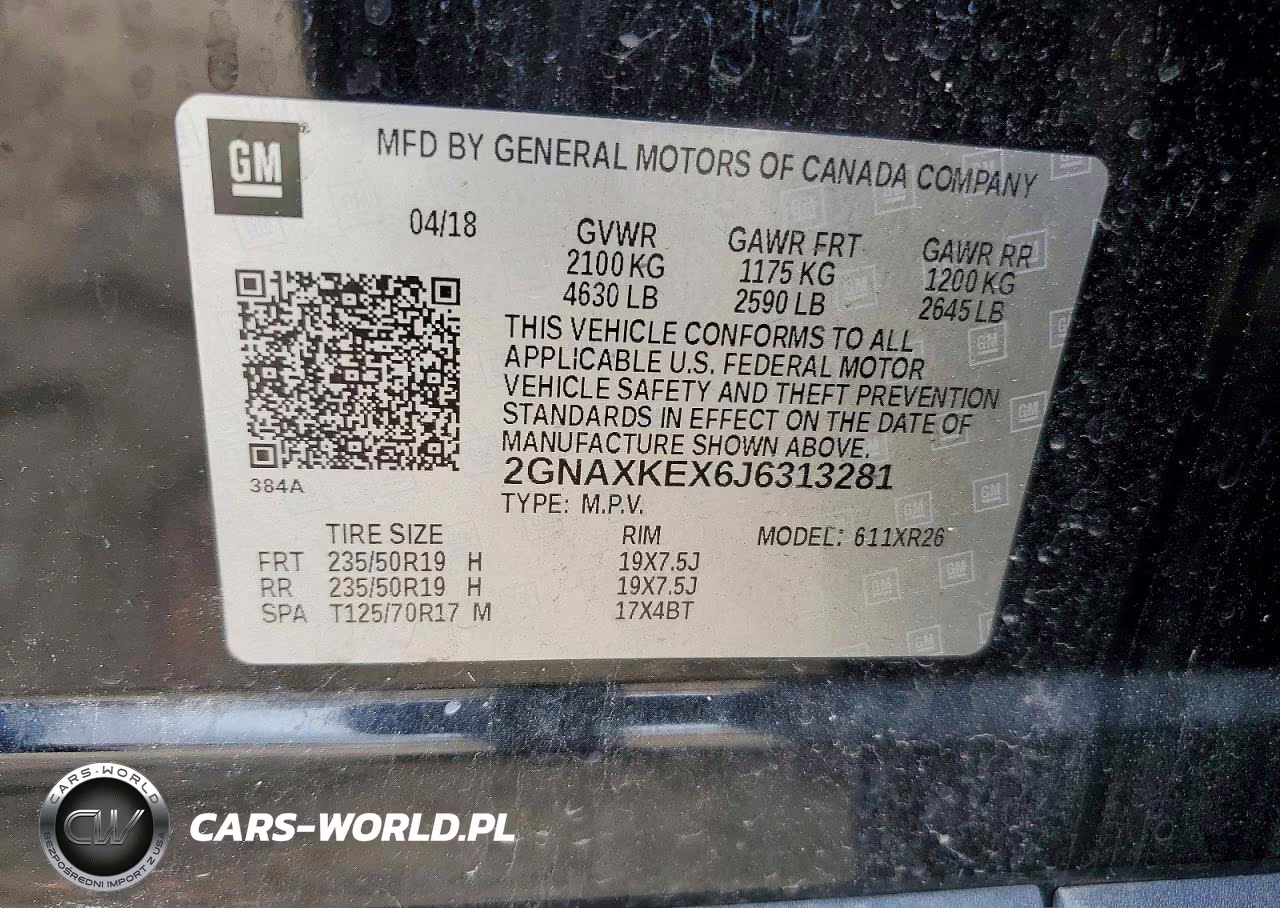 2018 Chevrolet Equinox Lt VIN:2GNAXKEX6J6313281 - 13