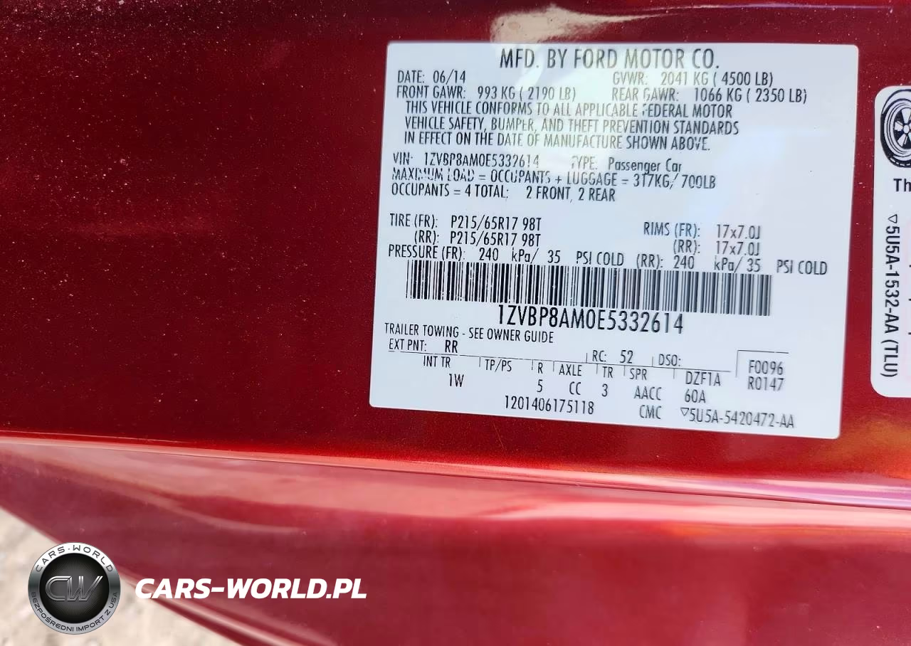 2014 Ford Mustang VIN:1ZVBP8AM0E5332614 - 12