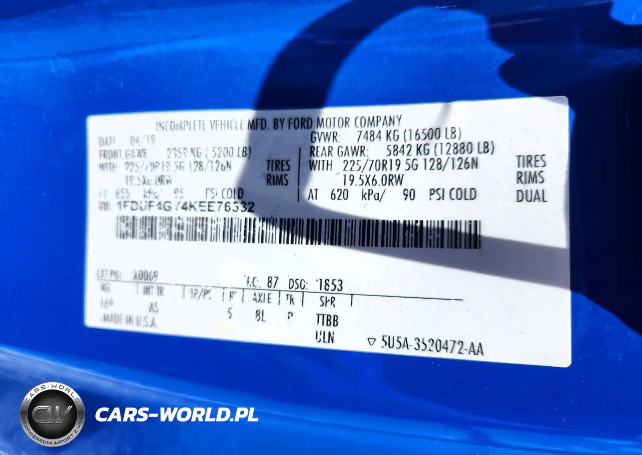 2019 Ford F450 Super Duty VIN:1FDUF4GY4KEE76532 - 11