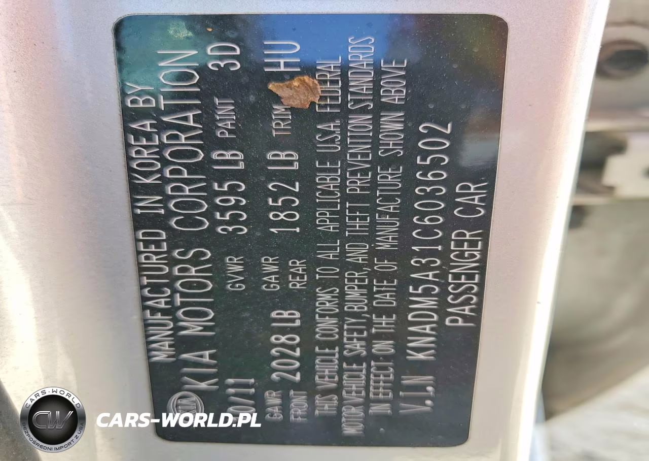 2012 Kia Rio Lx VIN:KNADM5A31C6036502 - 12
