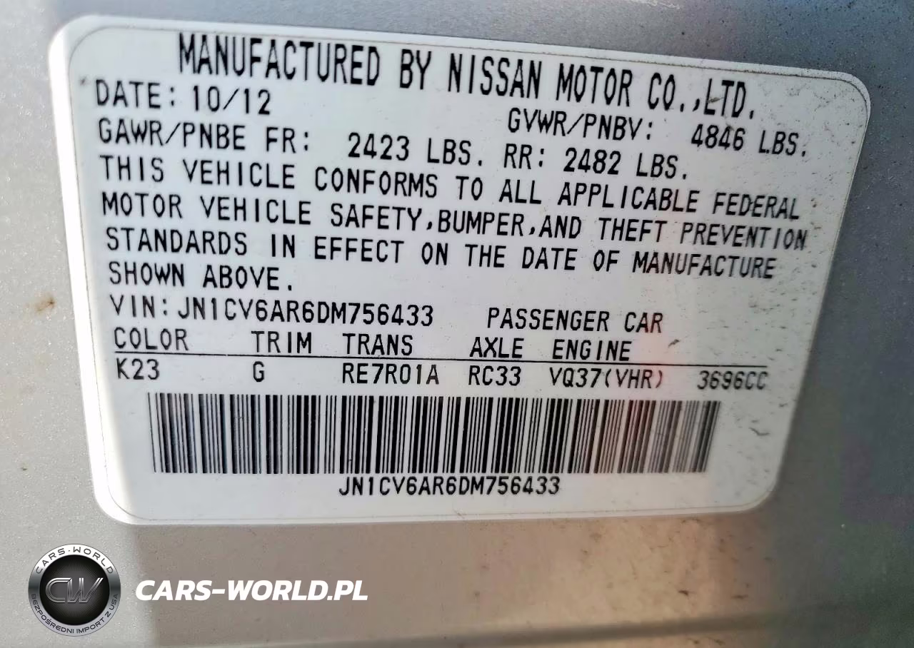 2013 Infiniti G37 Sedan X VIN:JN1CV6AR6DM756433 - 12