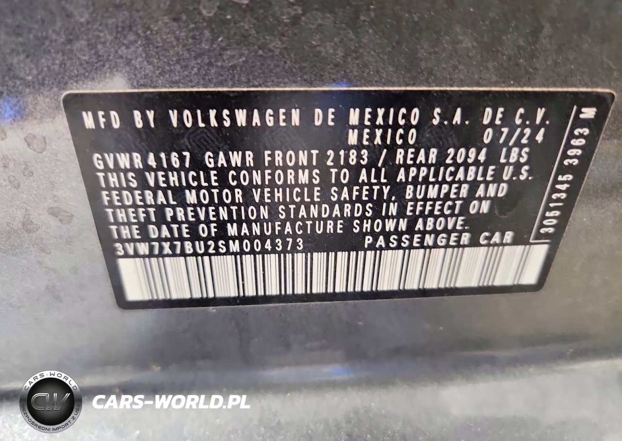 2025 Volkswagen Jetta Se VIN:3VW7X7BU2SM004373 - 12