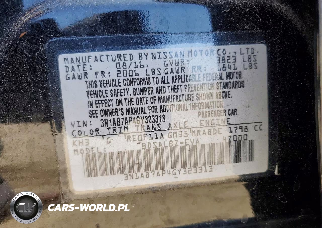 2016 Nissan Sentra S VIN:3N1AB7AP4GY323313 - 12