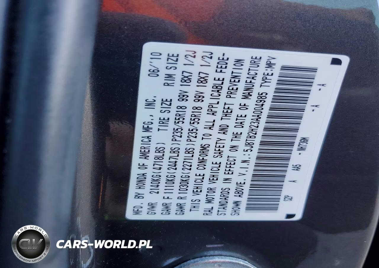 2010 Acura Rdx VIN:5J8TB2H23AA004985 - 12