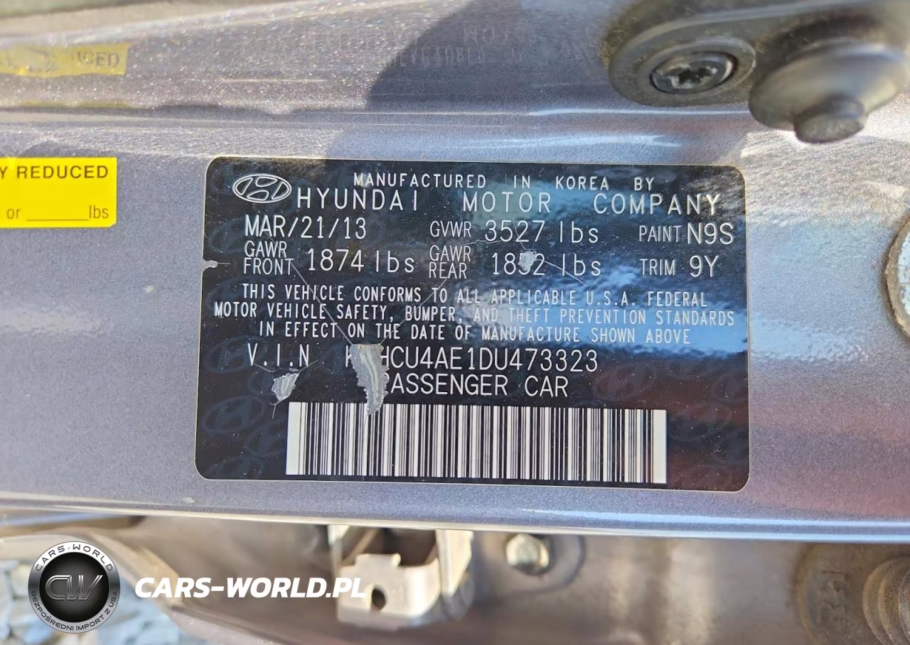 2013 Hyundai Accent Gls VIN:KMHCU4AE1DU473323 - 12