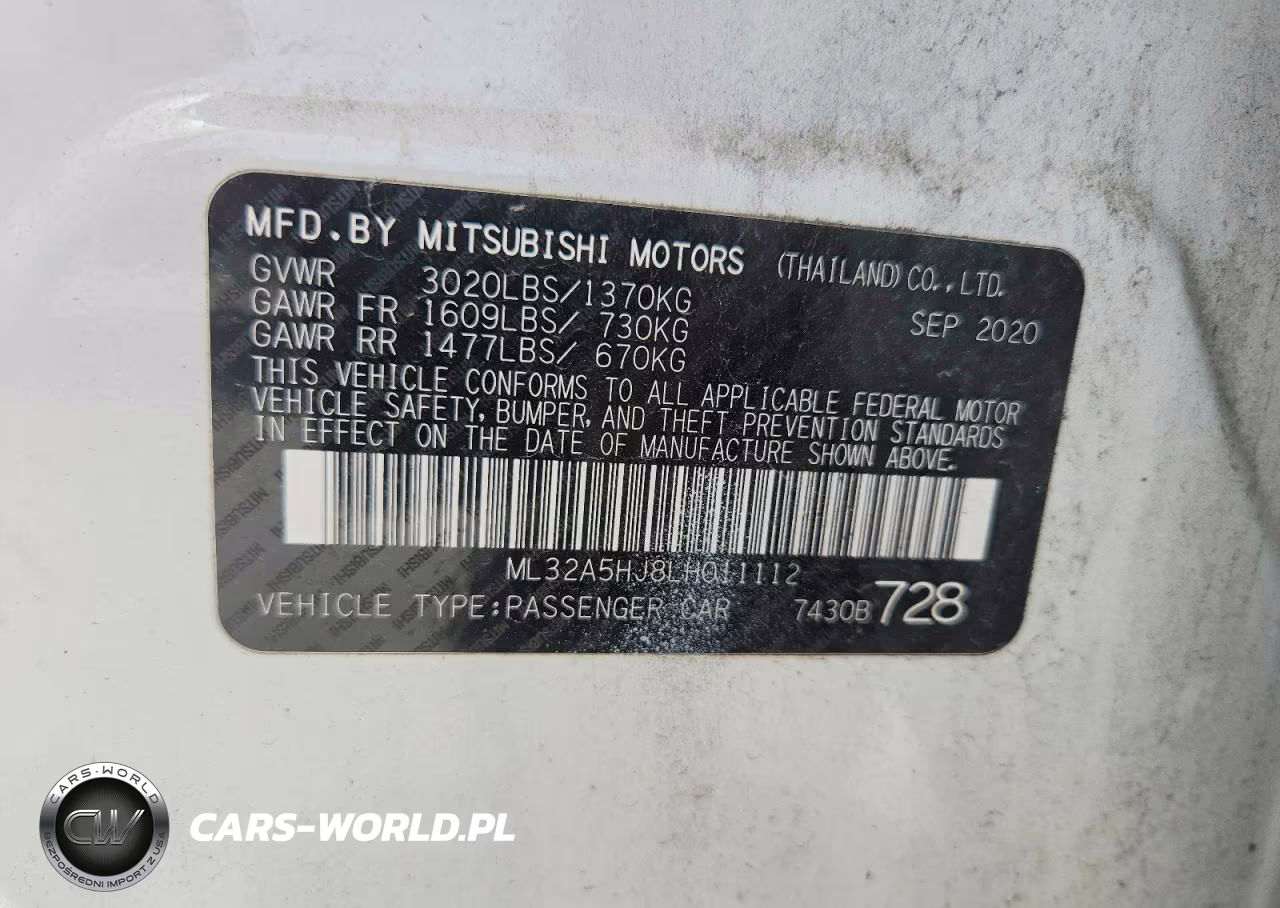 2020 Mitsubishi Mirage Le VIN:ML32A5HJ8LH011112 - 12