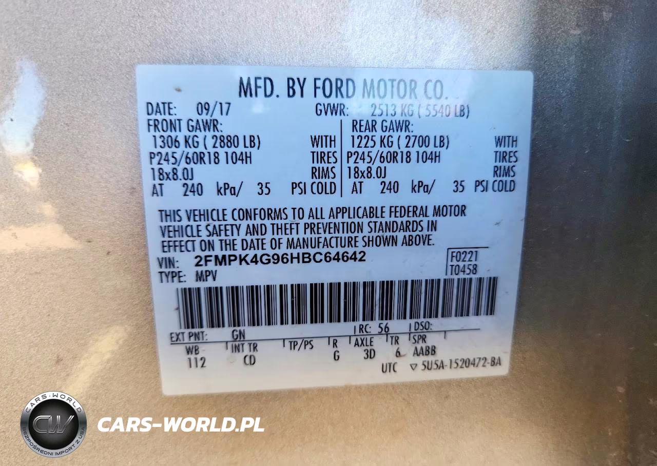 2017 Ford Edge Se VIN:2FMPK4G96HBC64642 - 12