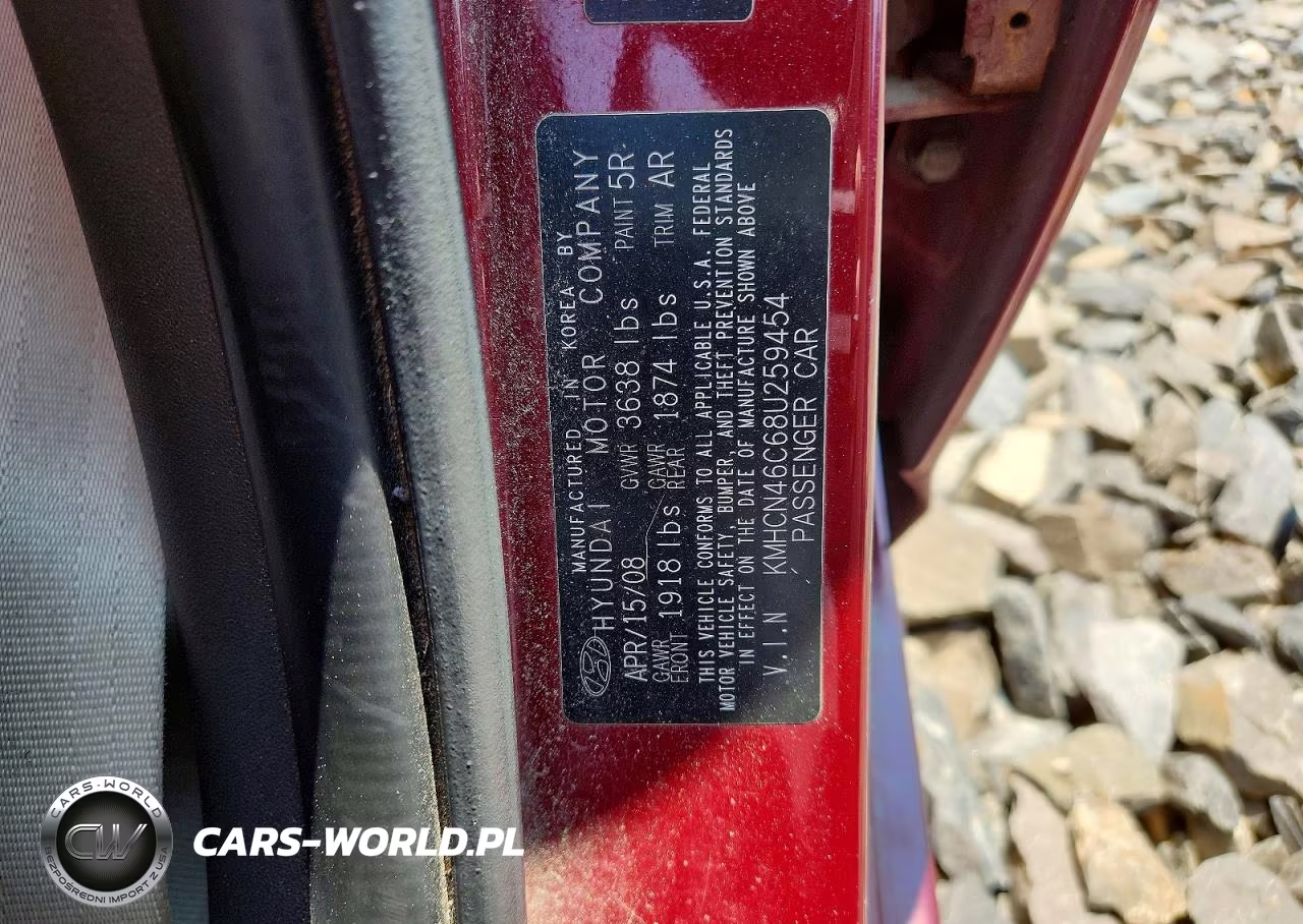 2008 Hyundai Accent Gls VIN:KMHCN46C68U259454 - 12