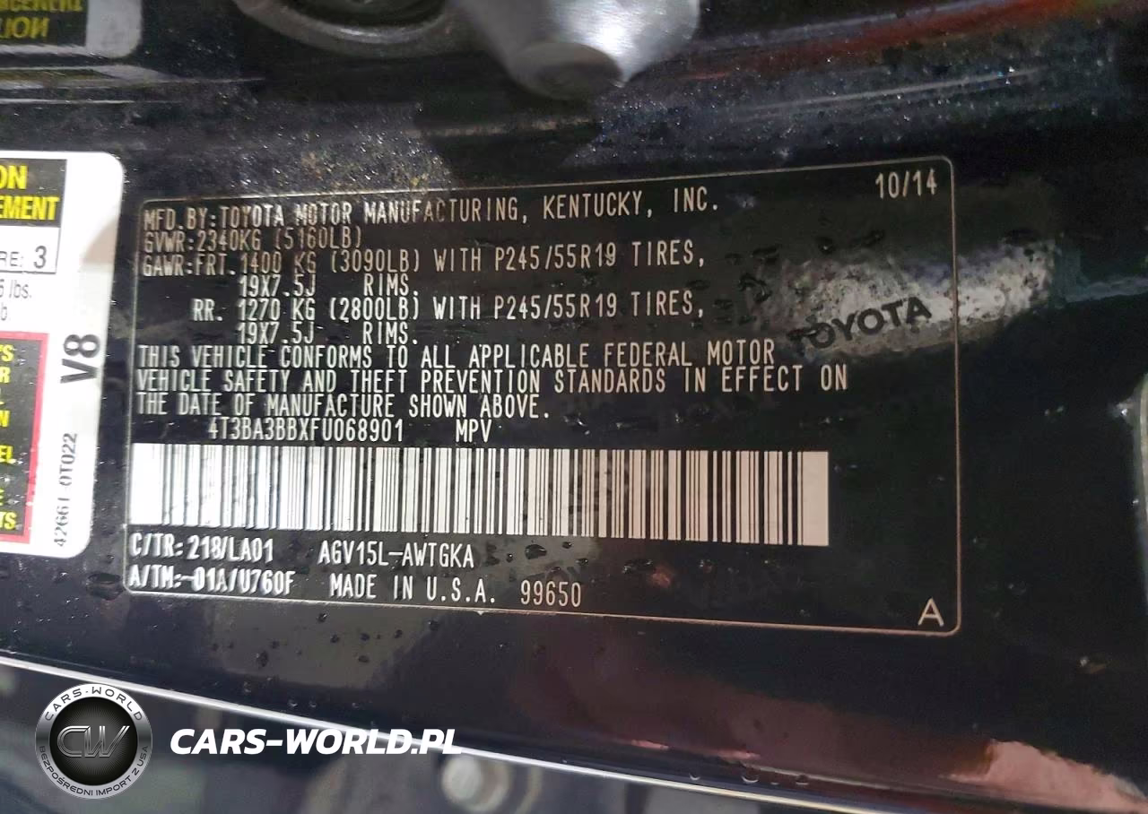2015 Toyota Venza Xle VIN:4T3BA3BBXFU068901 - 13