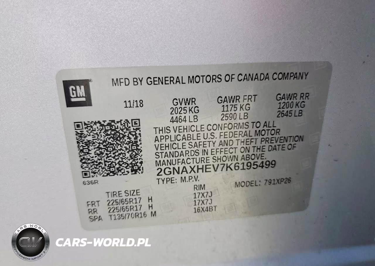 2019 Chevrolet Equinox Ls VIN:2GNAXHEV7K6195499 - 13
