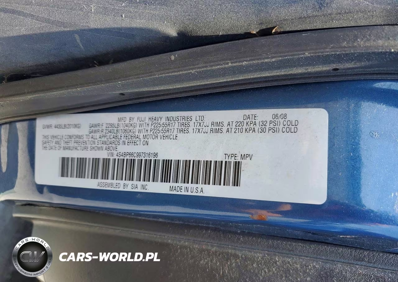 2009 Subaru Outback 2.5I Limited VIN:4S4BP66C997316196 - 13