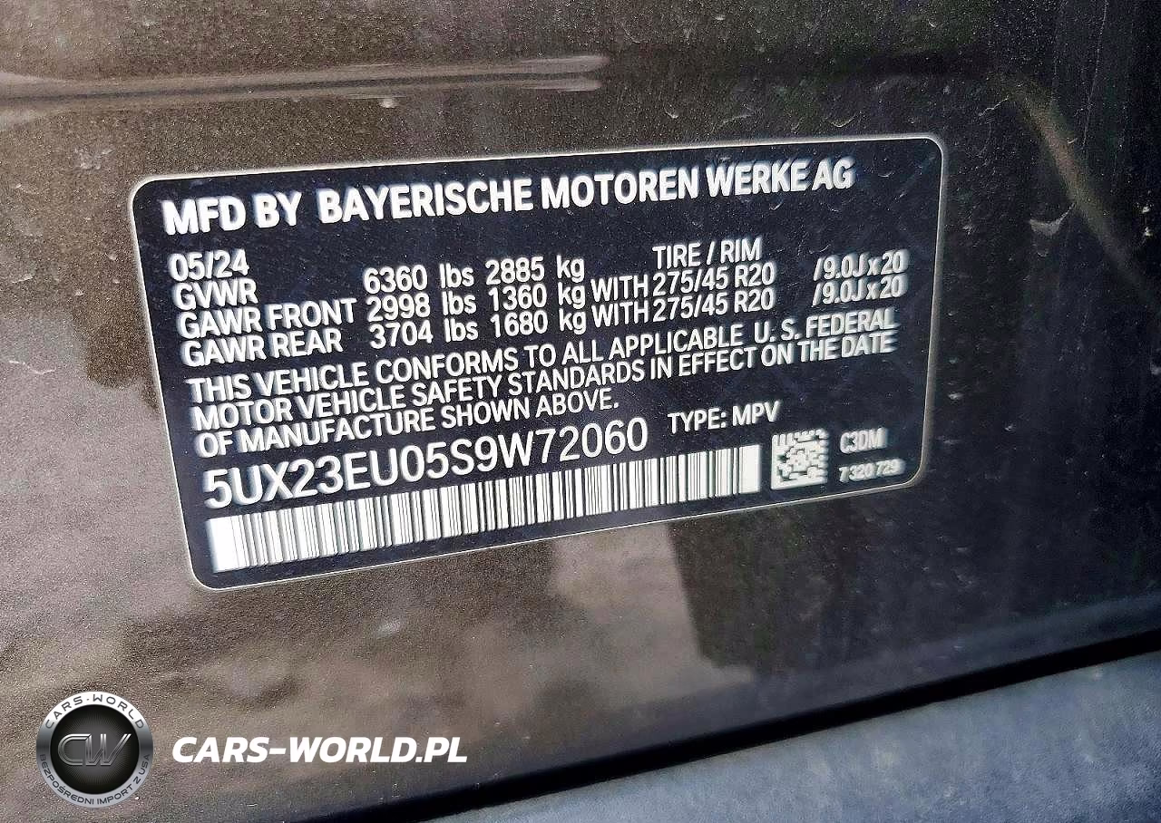 2025 BMW X5 xDrive40I VIN:5UX23EU05S9W72060 - 13
