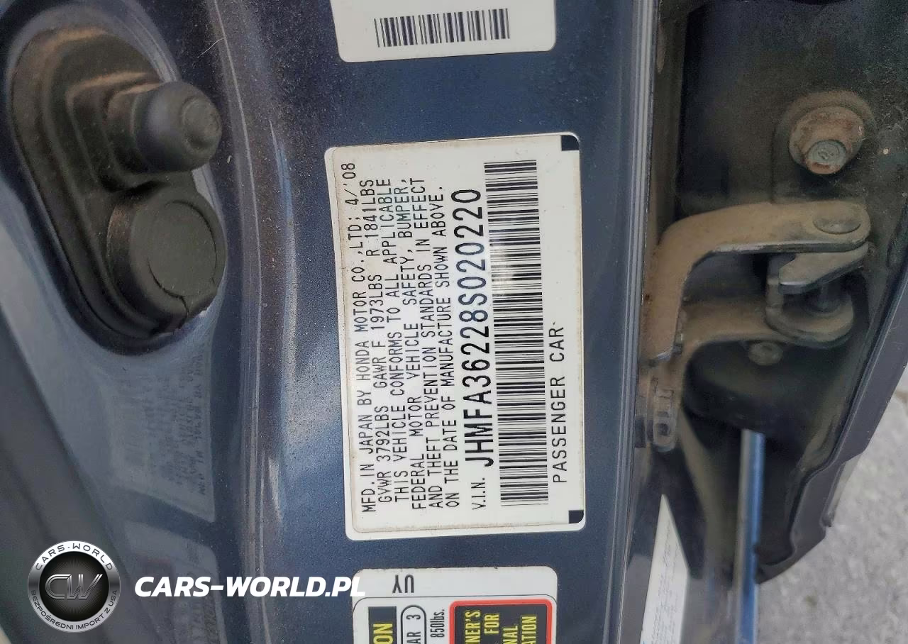 2008 Honda Civic Hybrid VIN:JHMFA36228S020220 - 12