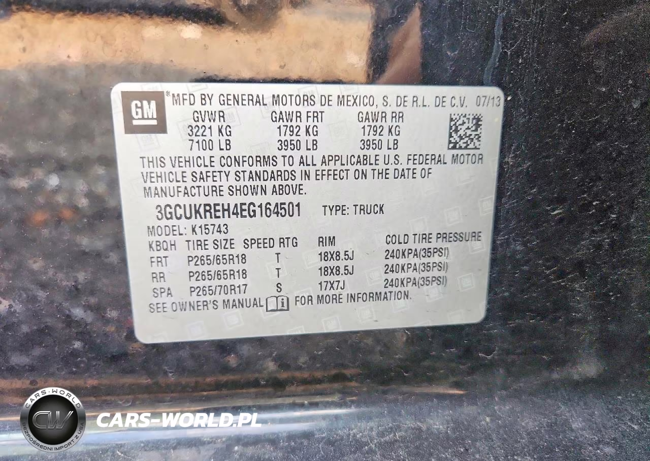 2014 Chevrolet Silverado K1500 Lt VIN:3GCUKREH4EG164501 - 12