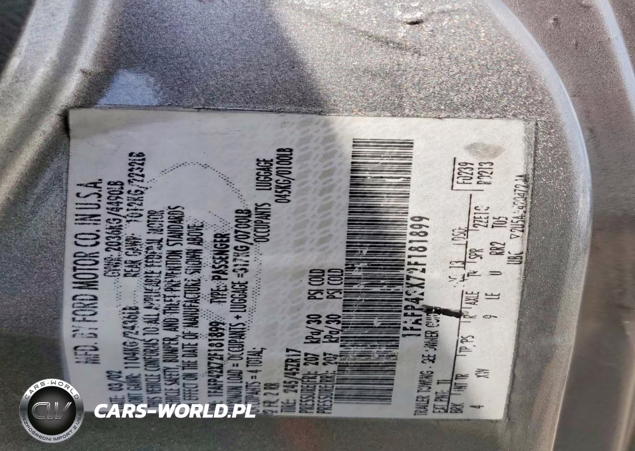 2002 Ford Mustang Gt VIN:1FAFP42X72F181899 - 12