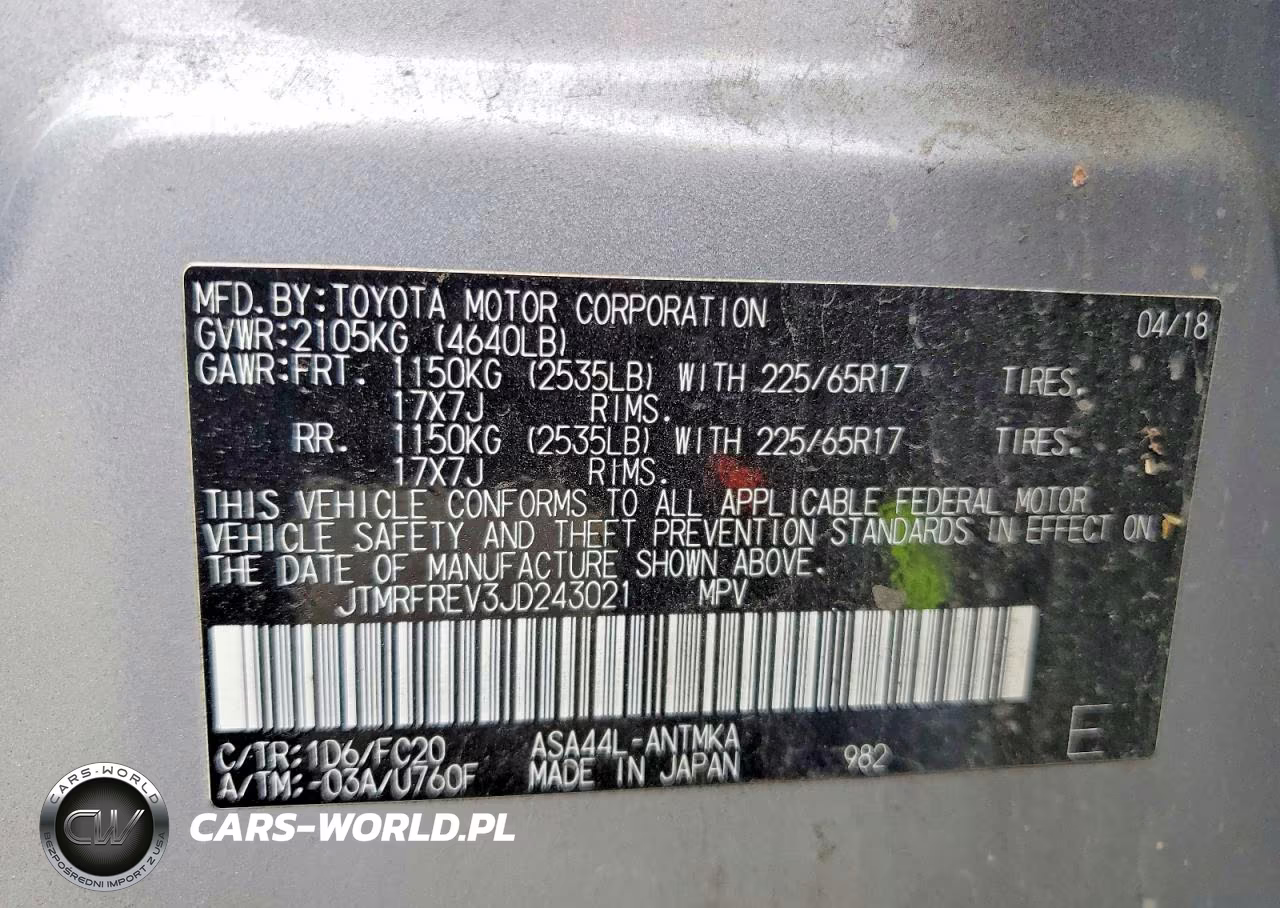 2018 Toyota Rav4 Xle VIN:JTMRFREV3JD243021 - 13