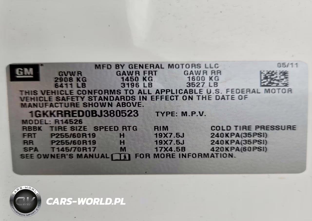 2011 GMC Acadia Slt-1 VIN:1GKKRRED0BJ380523 - 13