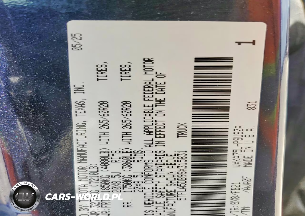 2025 Toyota Tundra Sr5 VIN:5TFLA5DB9SX315831 - 12