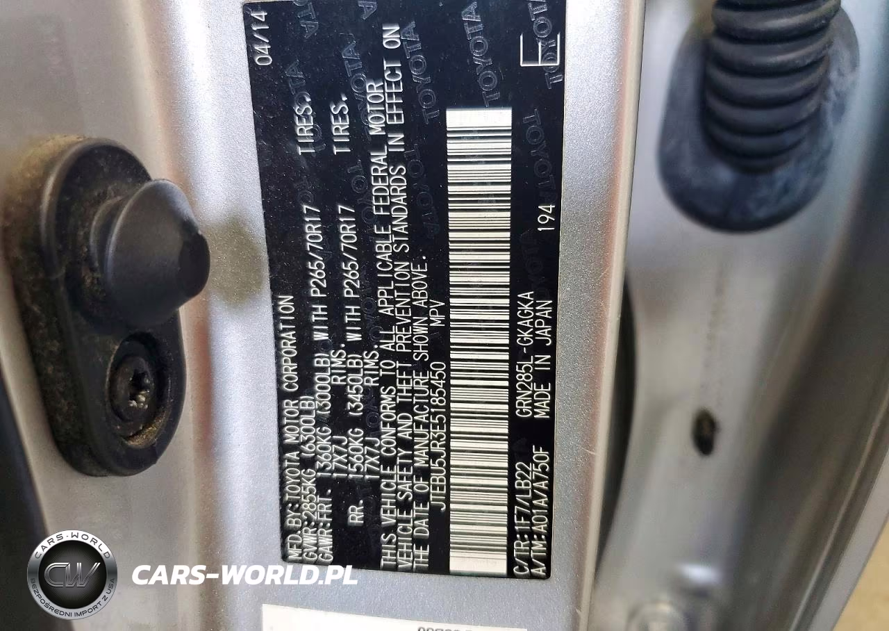 2014 Toyota 4Runner Sr5 Premium VIN:JTEBU5JR3E5185450 - 13