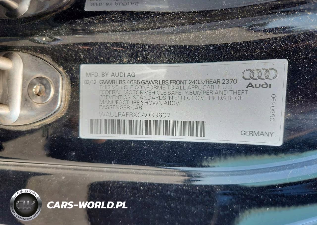 2012 Audi A5 Premium Plus VIN:WAULFAFRXCA033607 - 12