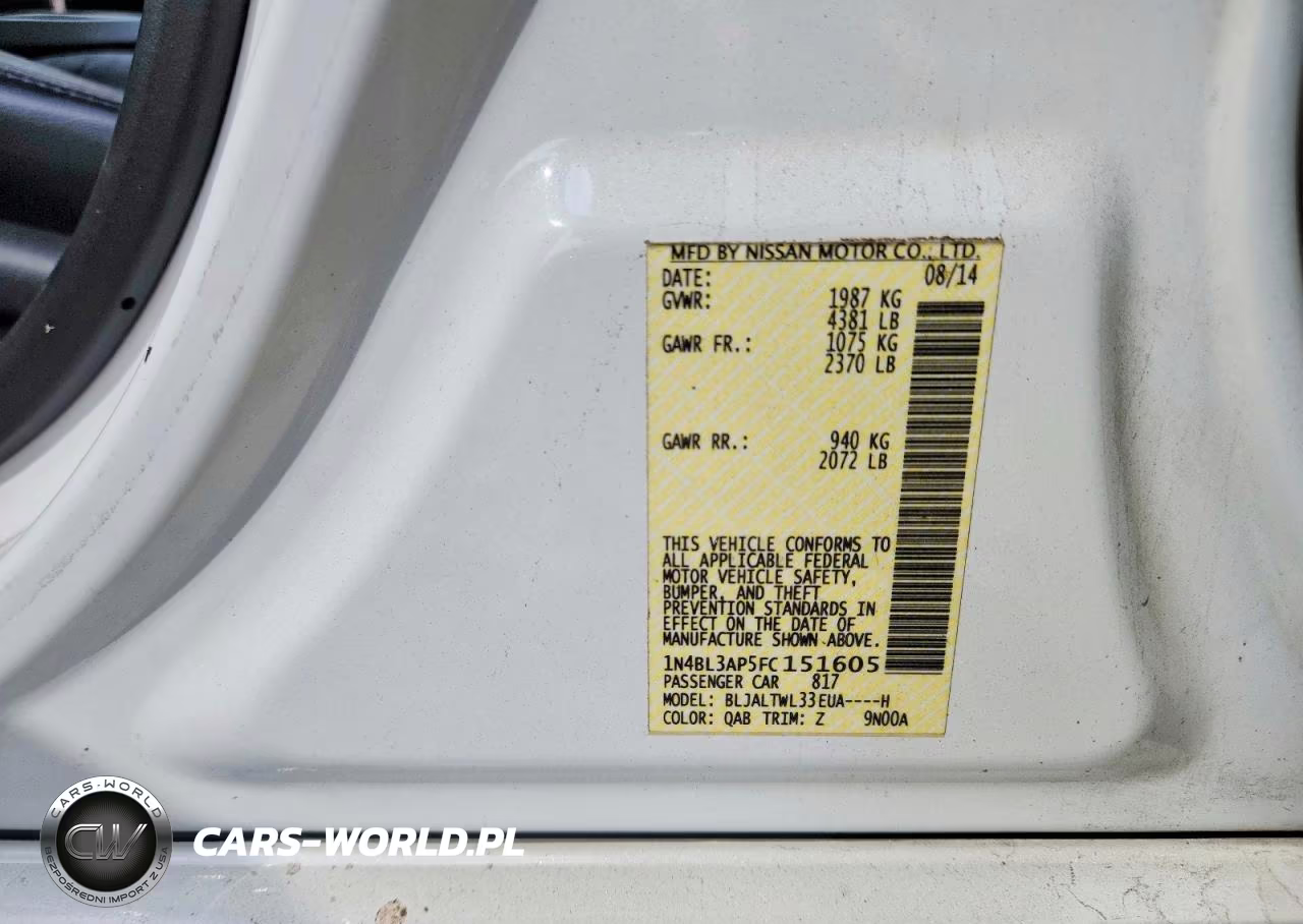 2015 Nissan Altima 3.5 Sl VIN:1N4BL3AP5FC151605 - 12
