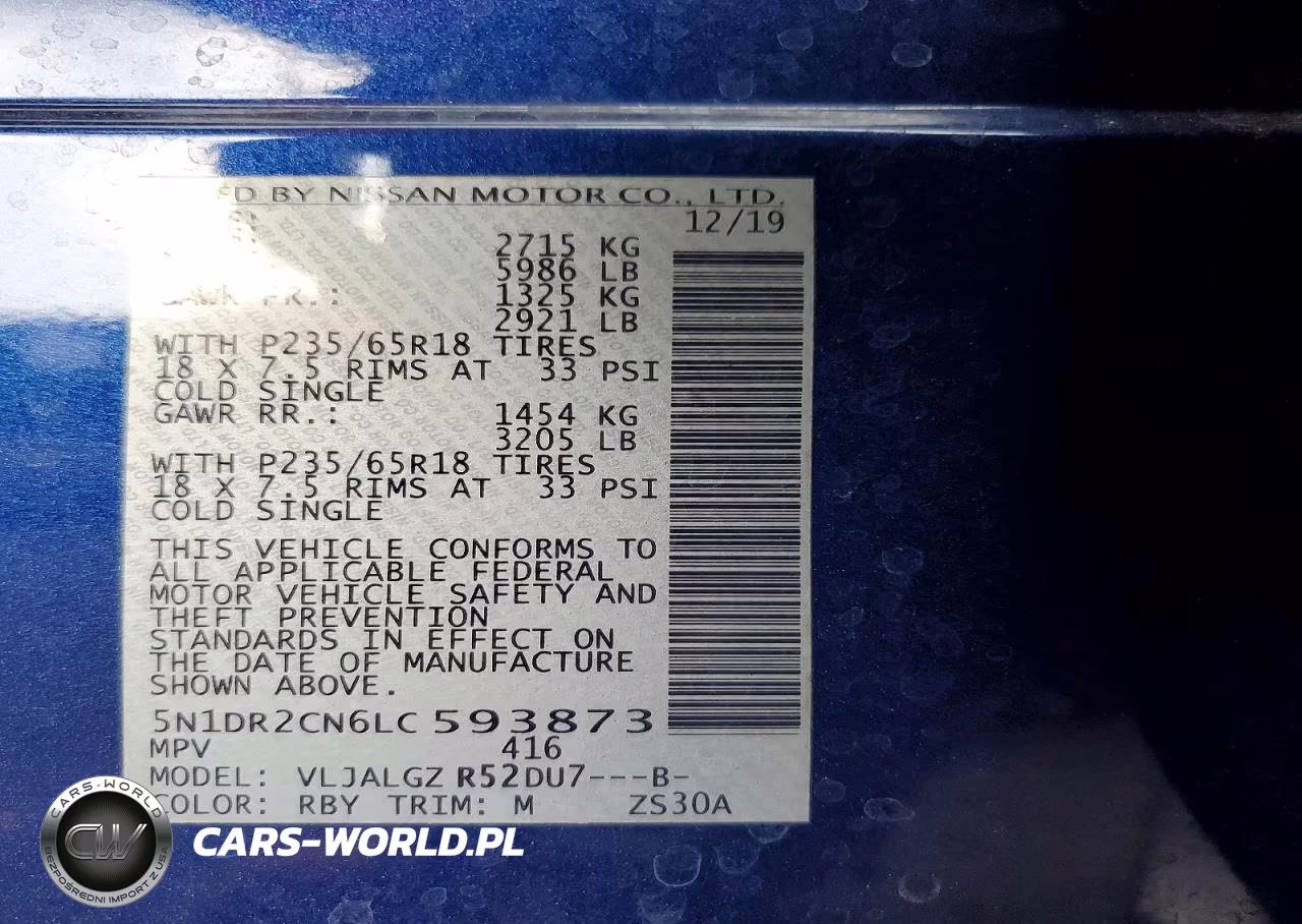 2020 Nissan Pathfinder Sl VIN:5N1DR2CN6LC593873 - 13