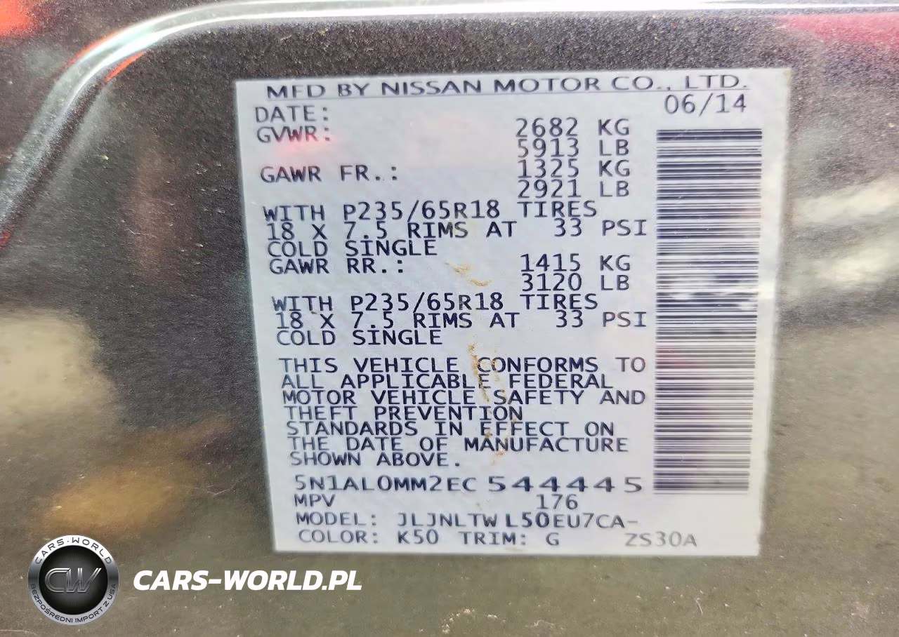2014 Infiniti Qx60 Base VIN:5N1AL0MM2EC544445 - 13