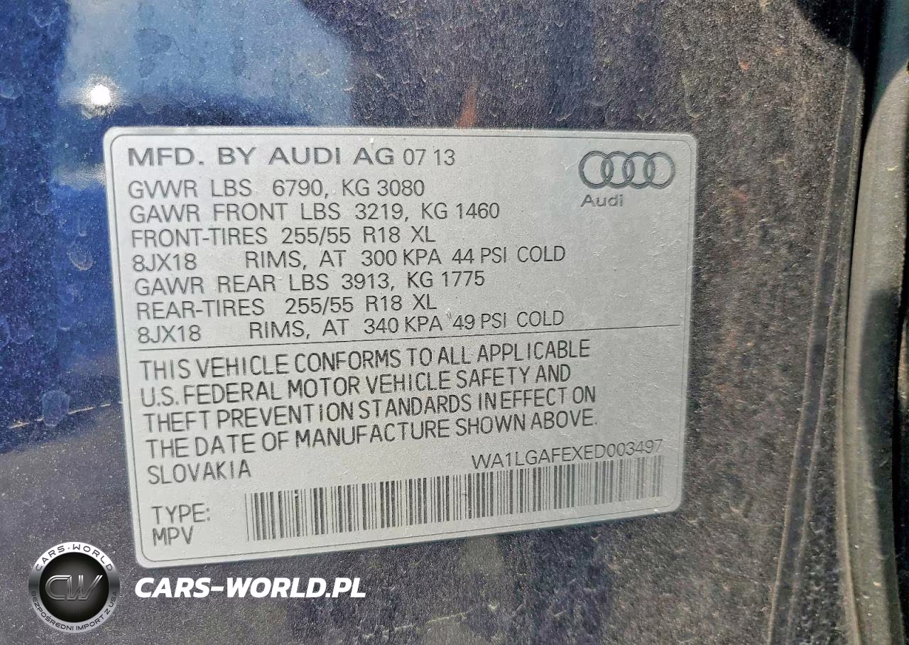 2014 Audi Q7 Premium Plus VIN:WA1LGAFEXED003497 - 13