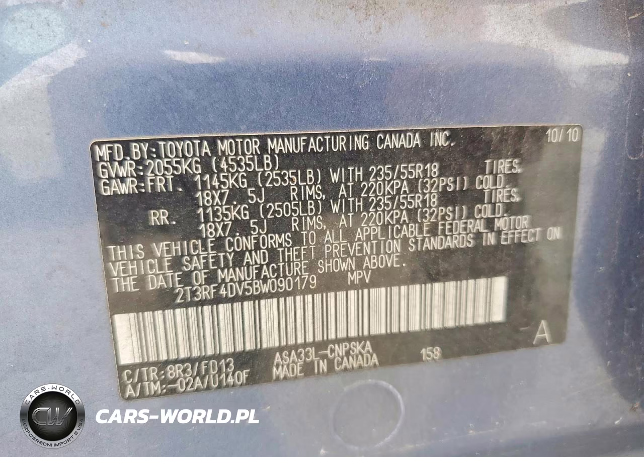 2011 Toyota Rav4 Sport VIN:2T3RF4DV5BW090179 - 14