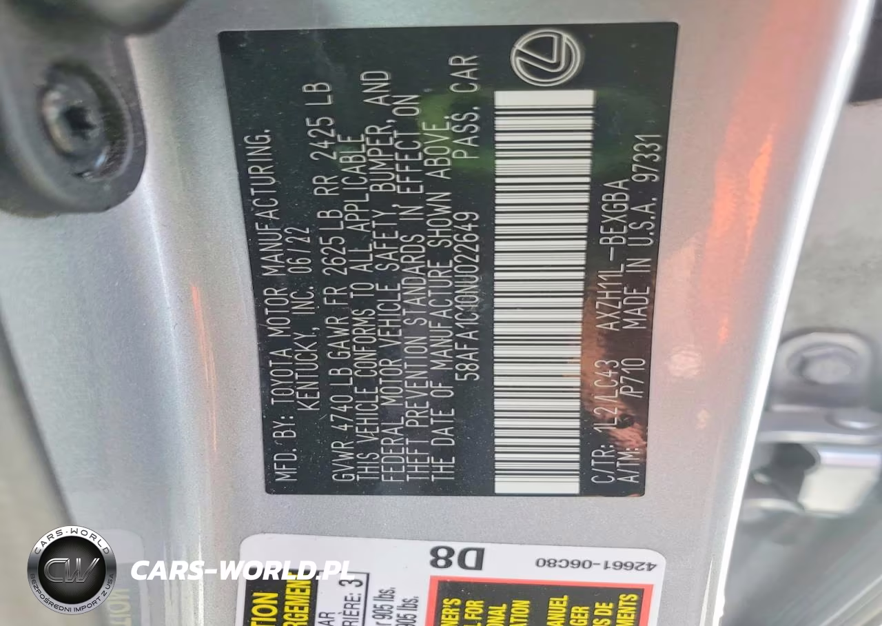 2022 Lexus Es 300H Ultra Luxury VIN:58AFA1C10NU022649 - 12
