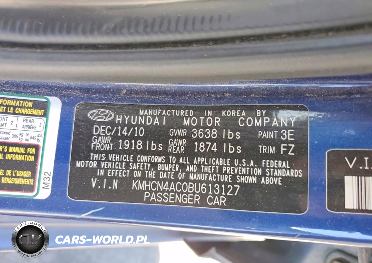 2011 Hyundai Accent Gls VIN:KMHCN4AC0BU613127 - 12
