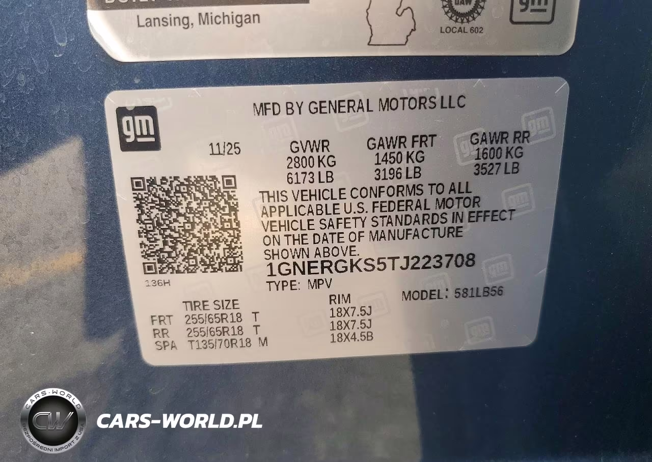 2026 Chevrolet Traverse Lt VIN:1GNERGKS5TJ223708 - 12