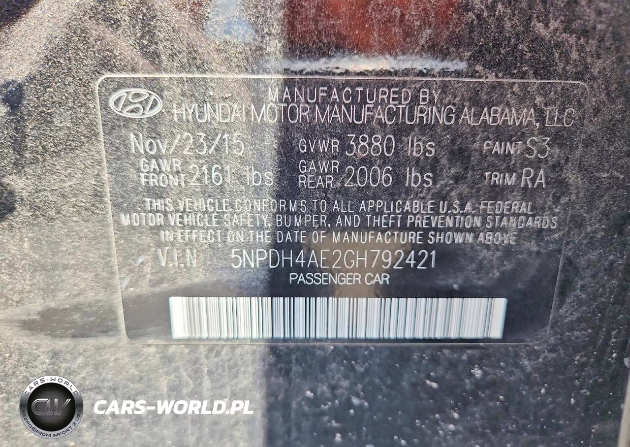 2016 Hyundai Elantra Se VIN:5NPDH4AE2GH792421 - 12