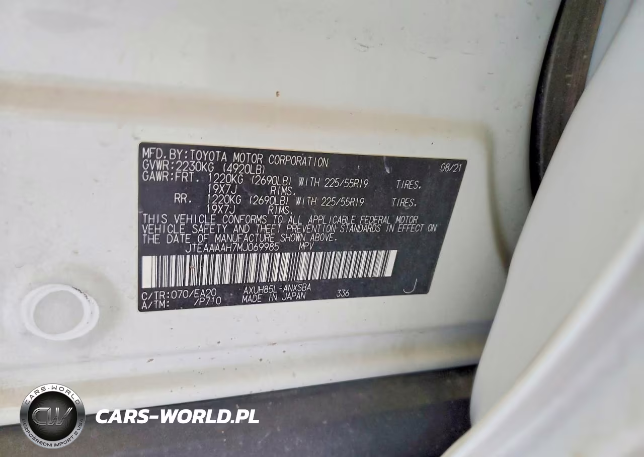 2021 Toyota Venza Limited VIN:JTEAAAAH7MJ069985 - 14