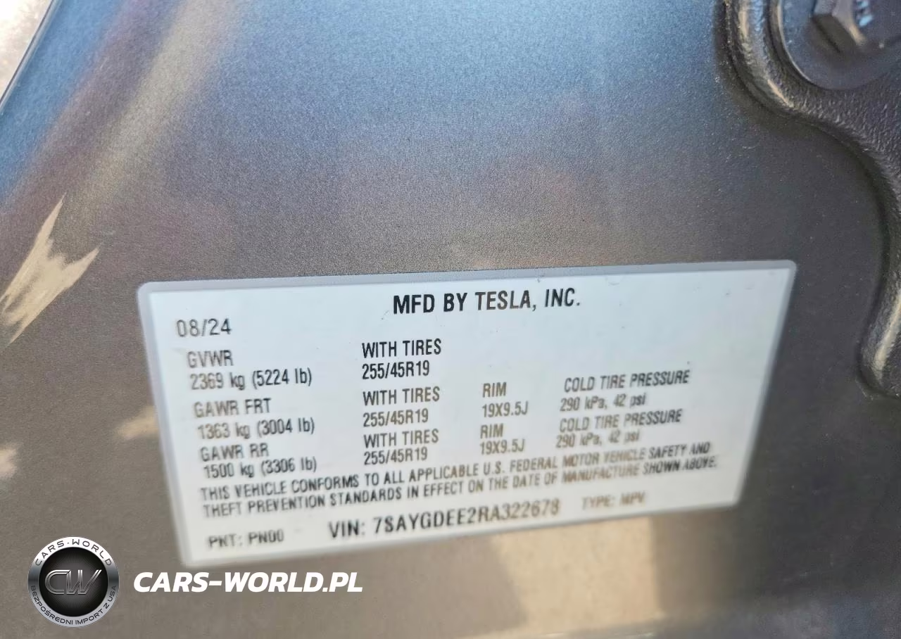 2024 Tesla Model Y VIN:7SAYGDEE2RA322678 - 13