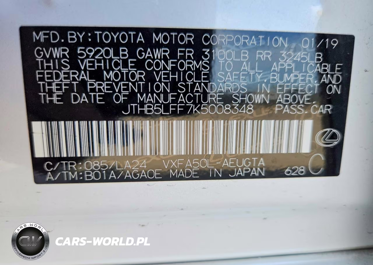 2019 Lexus Ls 500 VIN:JTHB5LFF7K5008348 - 12
