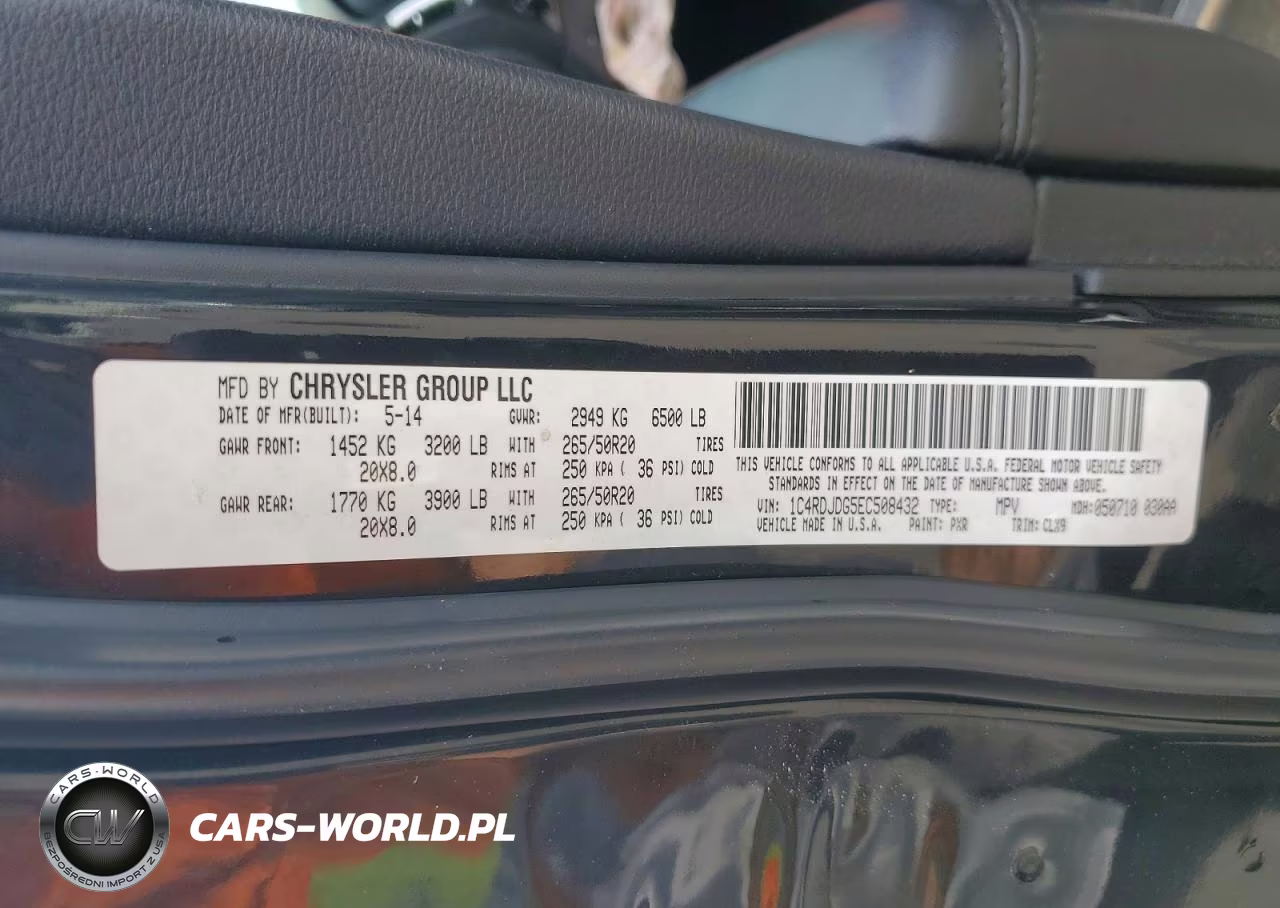2014 Dodge Durango Citadel VIN:1C4RDJDG5EC508432 - 14