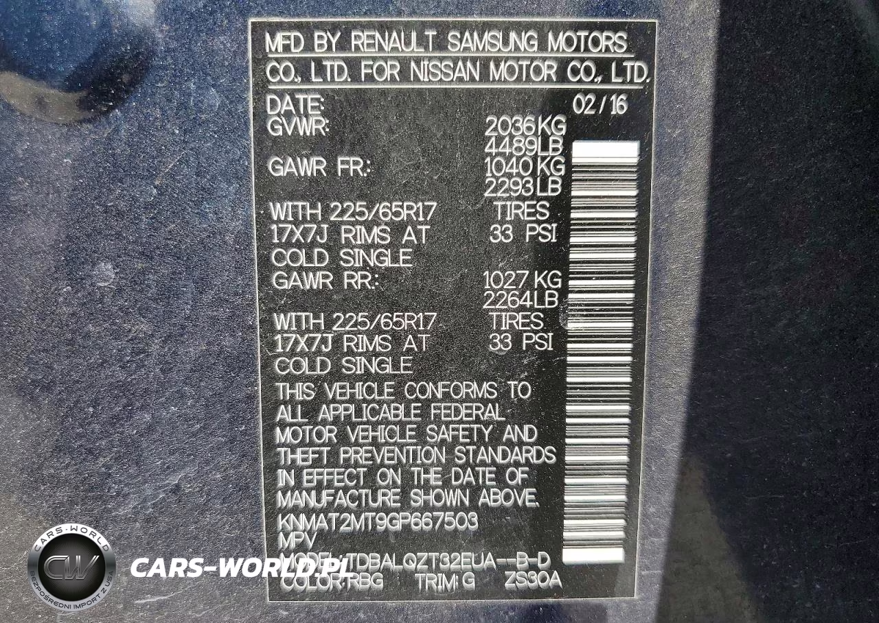 2016 Nissan Rogue Sv VIN:KNMAT2MT9GP667503 - 14