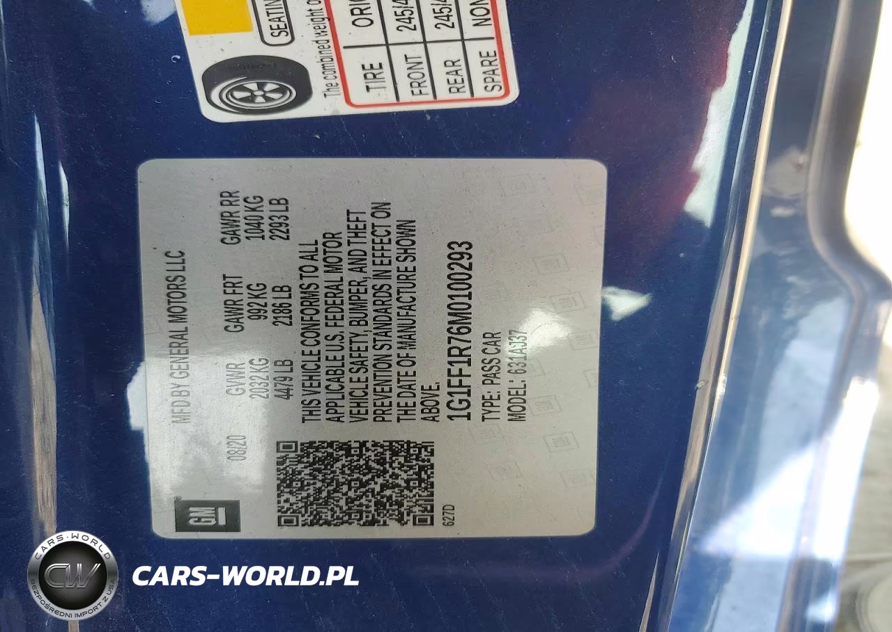 2021 Chevrolet Camaro Lz VIN:1G1FF1R76M0100293 - 12
