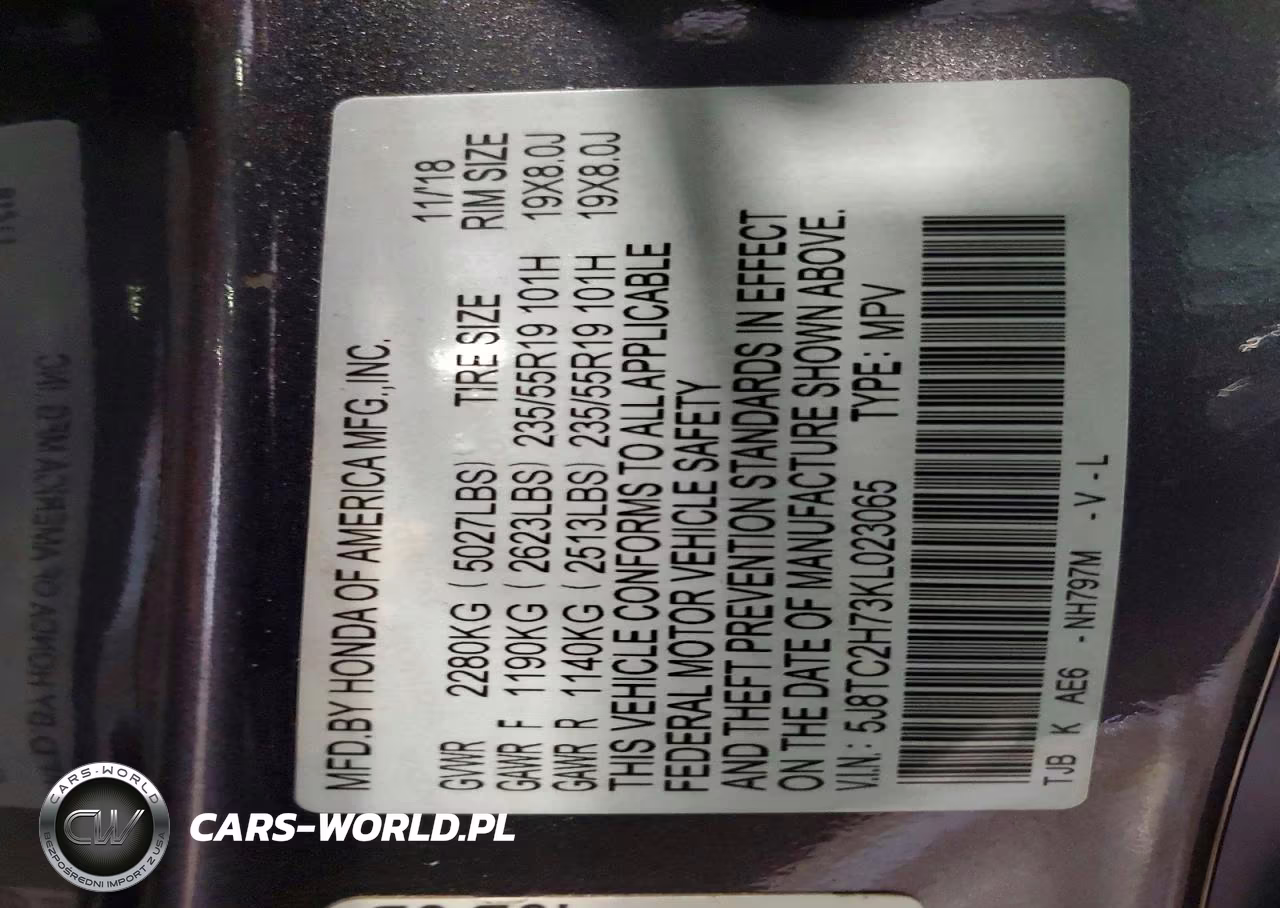 2019 Acura Rdx Advance VIN:5J8TC2H73KL023065 - 14