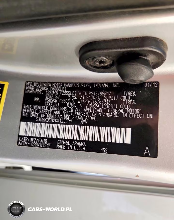 2012 Toyota Highlander Base VIN:5TDBK3EH2CS123531 - 13