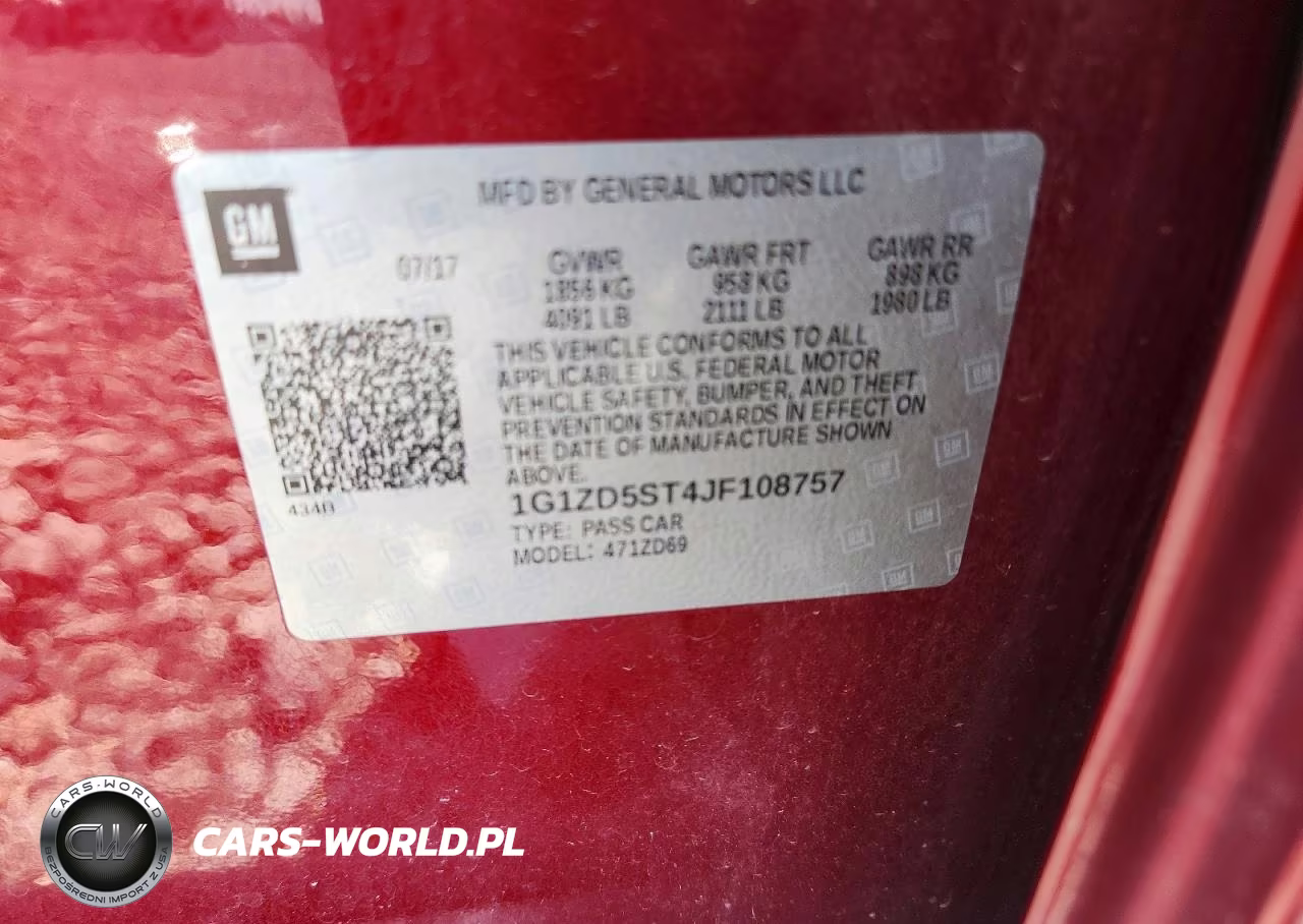 2018 Chevrolet Malibu Lt VIN:1G1ZD5ST4JF108757 - 12