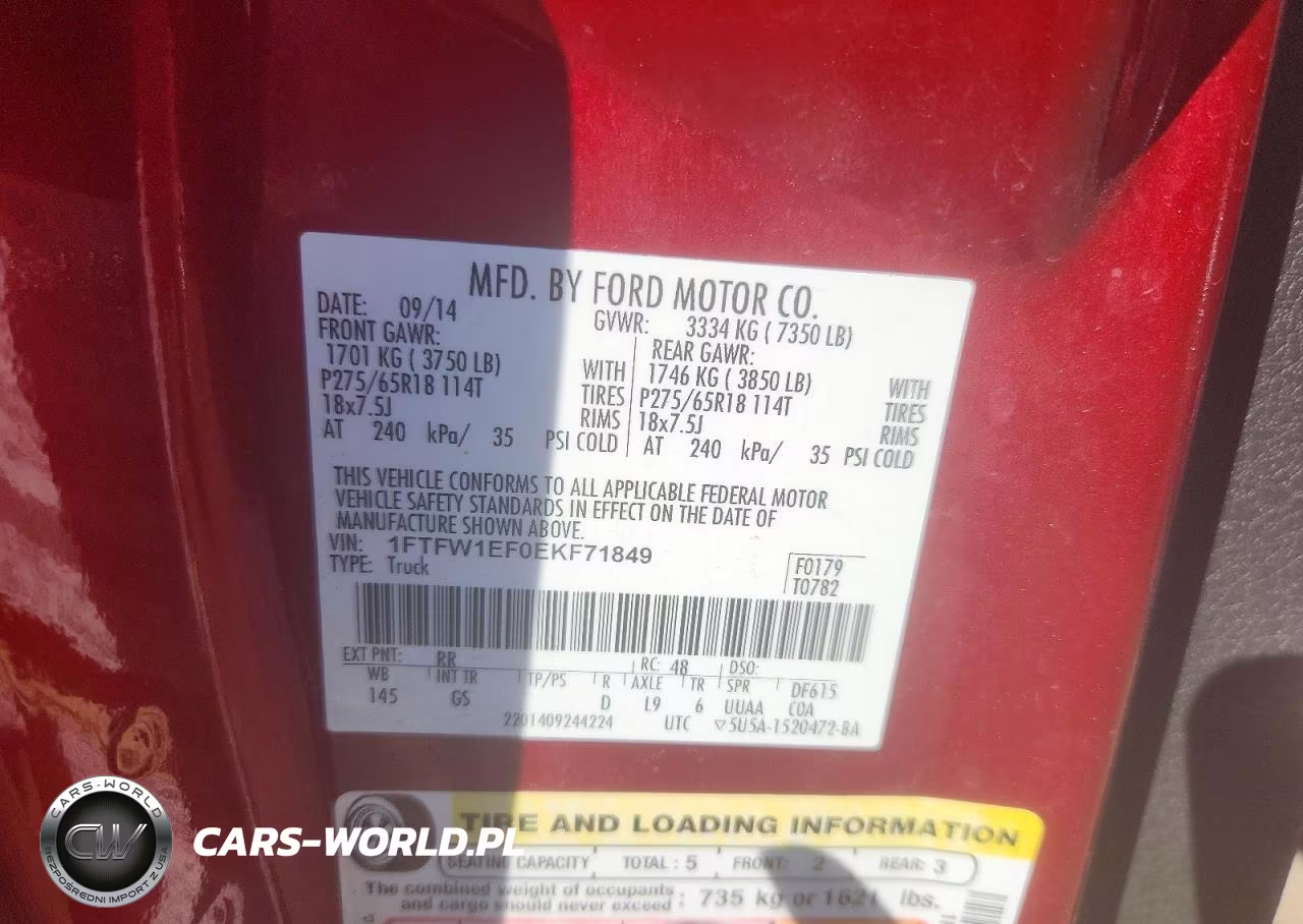 2014 Ford F150 Supercrew VIN:1FTFW1EF0EKF71849 - 12