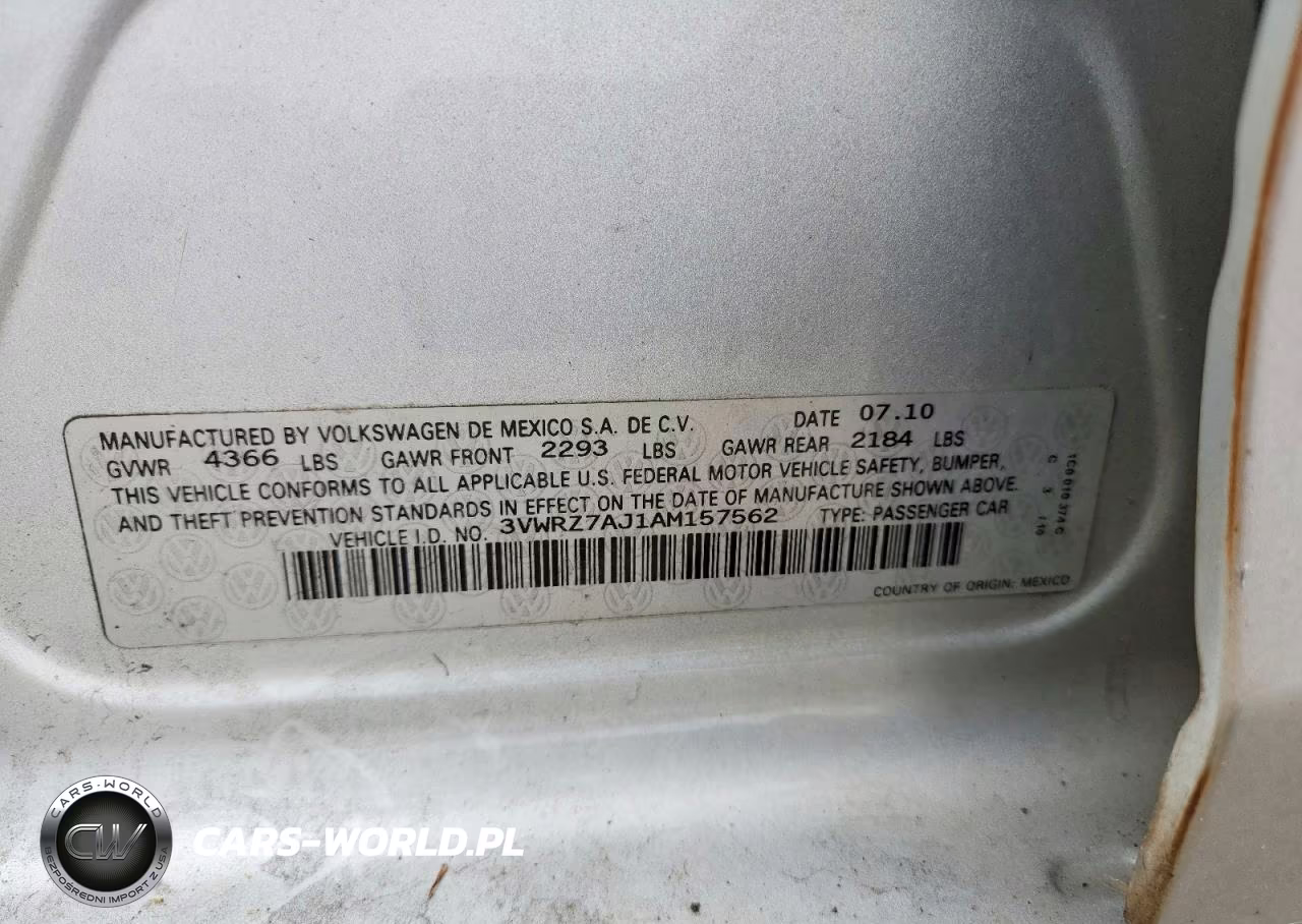 2010 Volkswagen Jetta Se VIN:3VWRZ7AJ1AM157562 - 13