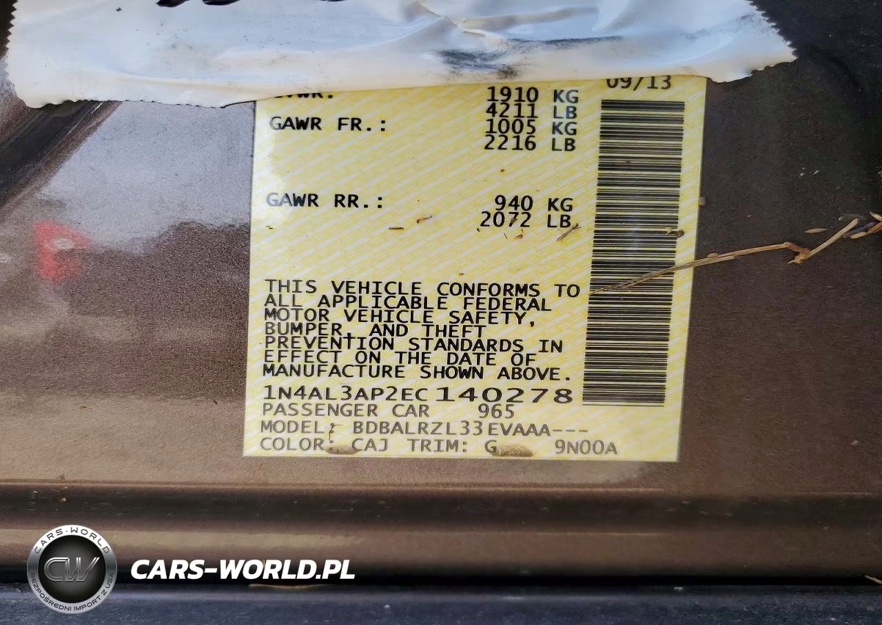 2014 Nissan Altima 2.5 S VIN:1N4AL3AP2EC140278 - 12