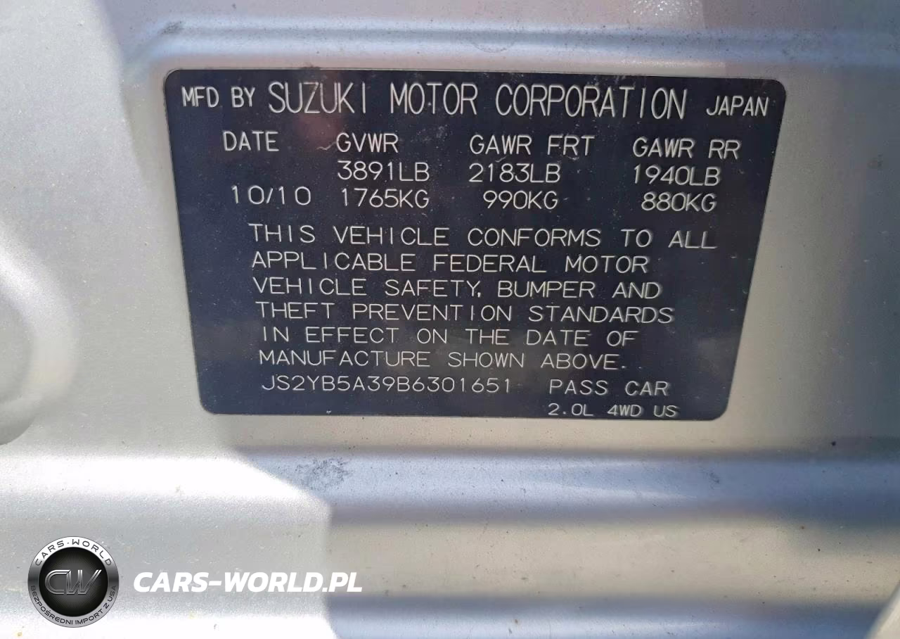 2011 Suzuki Sx4 VIN:JS2YB5A39B6301651 - 13