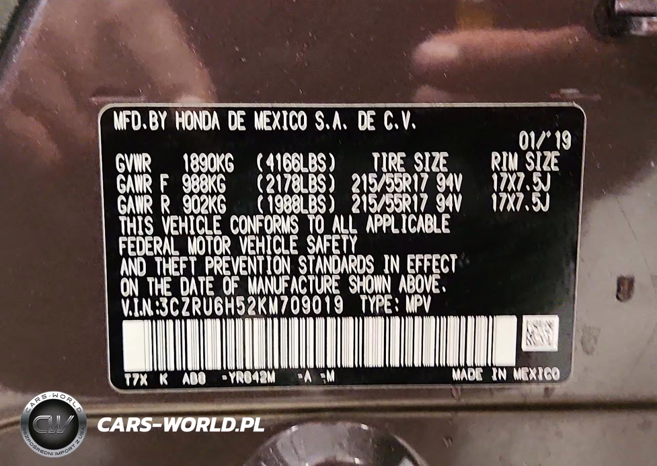 2019 Honda Hr-V Ex VIN:3CZRU6H52KM709019 - 13