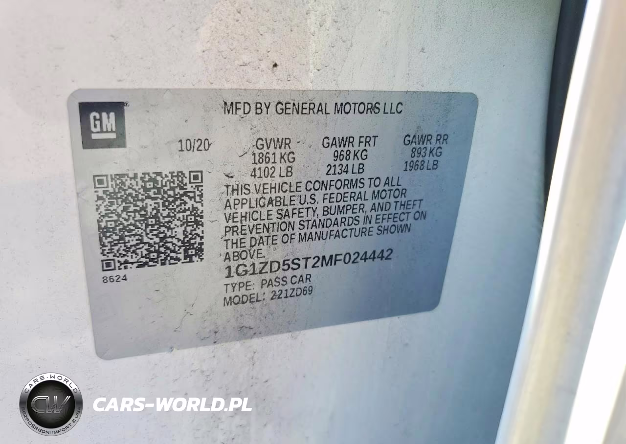 2021 Chevrolet Malibu Lt VIN:1G1ZD5ST2MF024442 - 12
