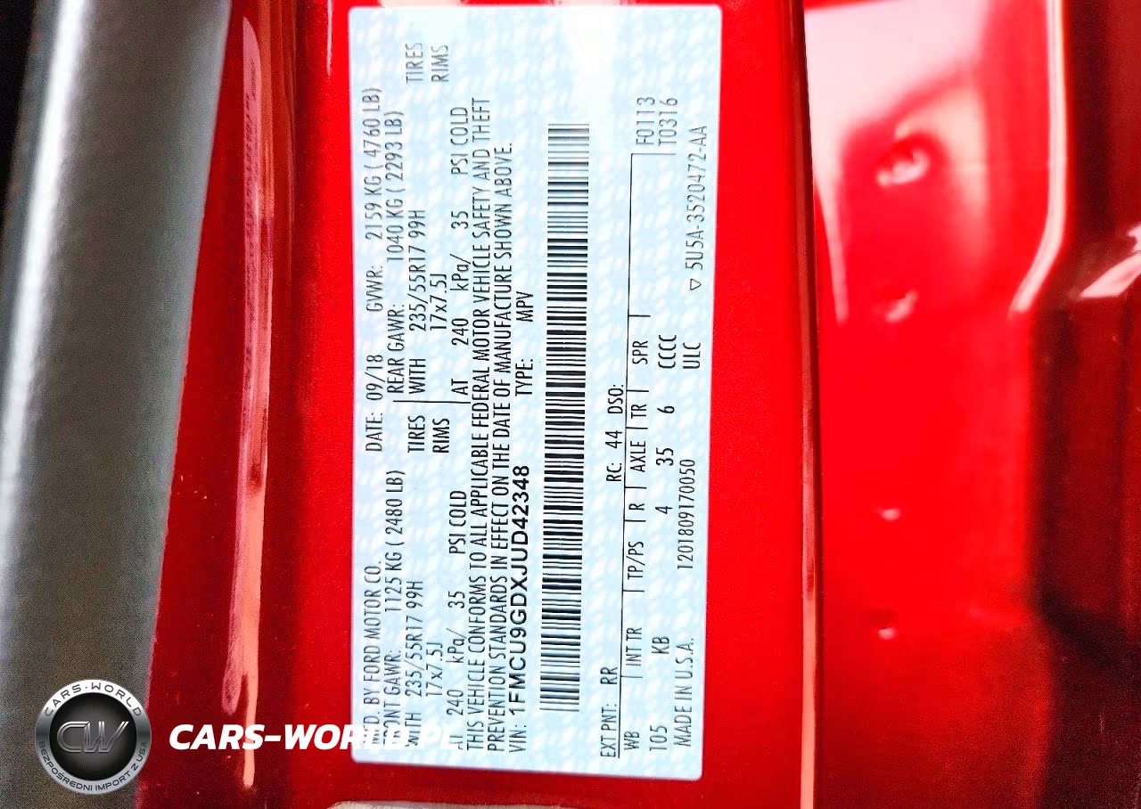 2018 Ford Escape Se VIN:1FMCU9GDXJUD42348 - 13