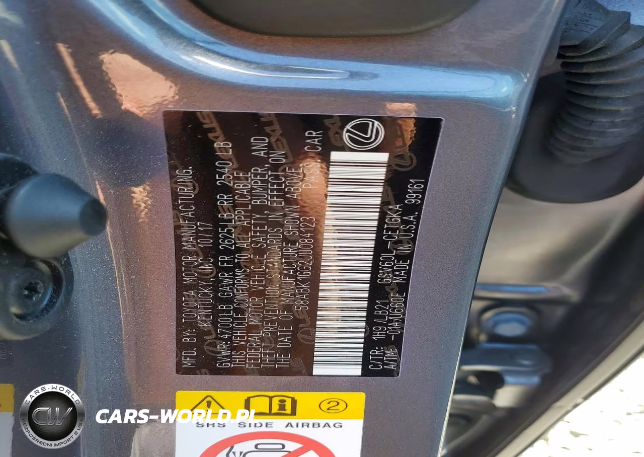2018 Lexus Es 350 VIN:58ABK1GG2JU084123 - 13